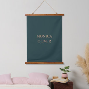Custom name modern professional minimalist hanging tapestry