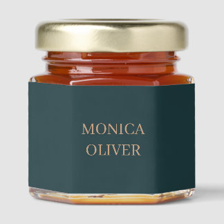 Custom name modern professional minimalist honey jar favors