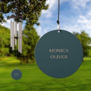 Custom name modern professional minimalist wind chime