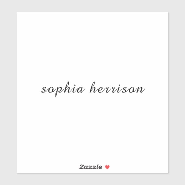 Custom Name Modern Script Design Sticker (Sheet)