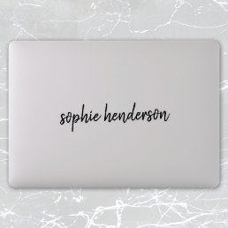 Custom Name | Modern Script Handwritten Laptop Sticker