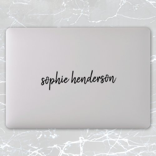 Custom Name  Modern Script Handwritten Laptop Sticker
