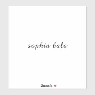 Custom Name Modern Skater Design Sticker