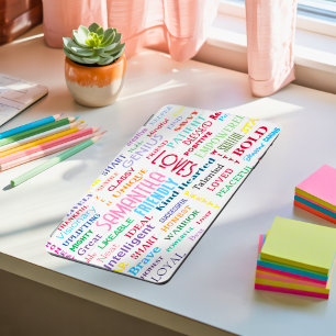 Custom Name Modern Word Art Add Your Own Words iPad Mini Cover