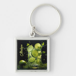 Custom Name Mojito Cocktail Keychain