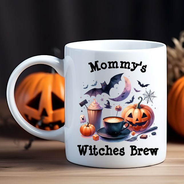 Custom Name Mommy's Witches Brew Funny Halloween Coffee Mug (Creator Uploaded)