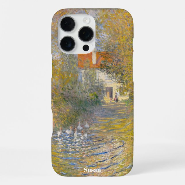 Custom Name Monet Landscape for Her iPhone Case (Back)