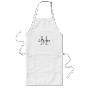 Custom name monogram aprons for men and women