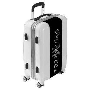 Custom name monogram carry on luggage suitcase