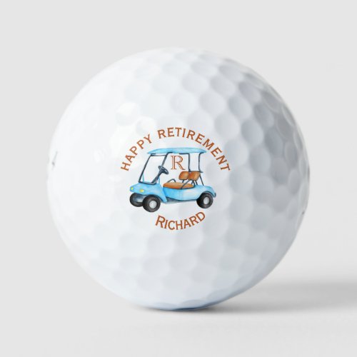 Custom Name Monogram Cart Golf Balls