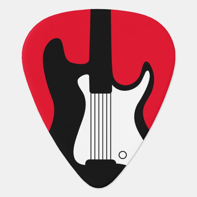 Custom name monogram electric rock guitar pick (Front)