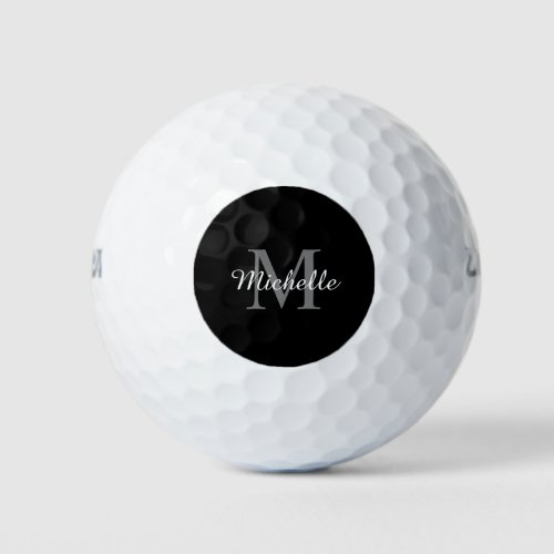 Custom name monogram golf balls for men and women