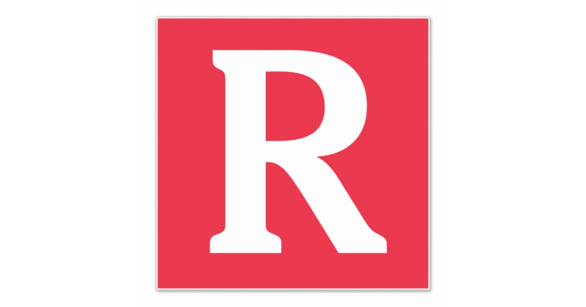Intials Red Custom Name Monogram Initials Red White Bold Sticker | Zazzle