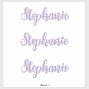 Custom Name Monogram Lavender Lilac Purple Elegant Sticker