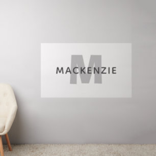 Custom Name Monogram Modern Wall Decal