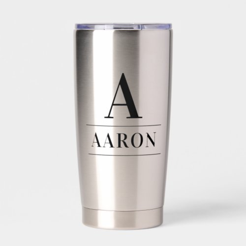 Custom Name Monogram Mothers Fathers Day Gift Insulated Tumbler
