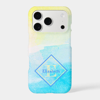 Custom Name Monogram Pastel Cotton Candy Colors iPhone 17 Pro Case