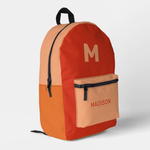 Custom Name  Monogram Printed Backpack