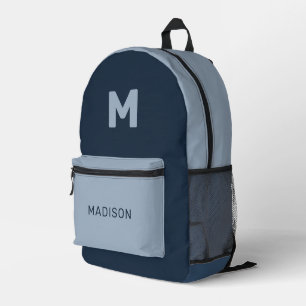 Custom Name & Monogram Printed Backpack