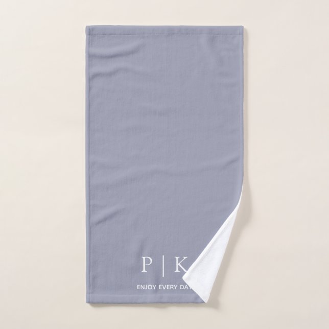 Custom Name Monogram  Purple Light Towel (Hand Towel)