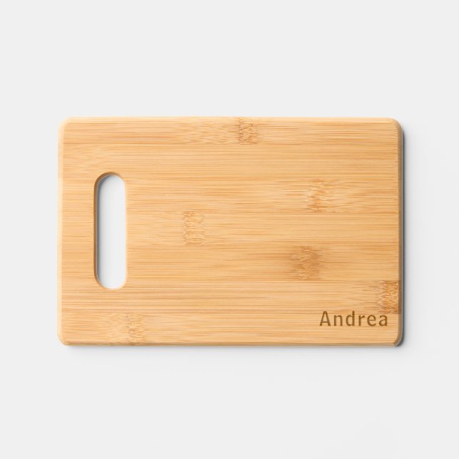 Custom name monogram, simple font  engraved cutting board (Front)