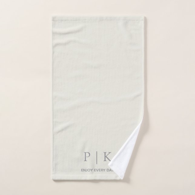 Custom Name Monogram Soft Towel (Hand Towel)