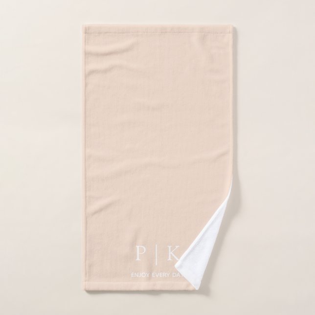 Custom Name Monogram Soft Towel (Hand Towel)