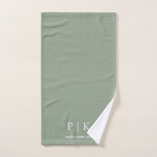 Custom Name Monogram Soft Towel (Hand Towel)