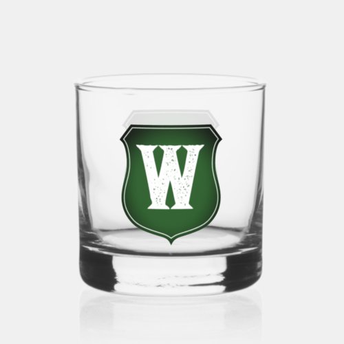 Custom name monogram whisky glass gift