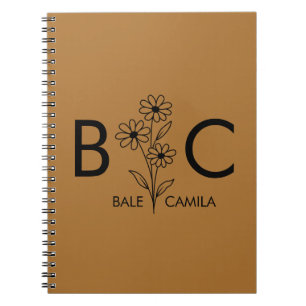 Custom name Monogrammed  Portfolio, Personalized  Notebook