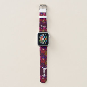 Custom name monsters pattern apple watch band