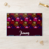 Custom name monsters pattern HP laptop skin