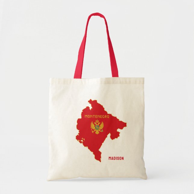 Custom Name Montenegro Tote Bag (Front)