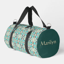 Custom Name Mosaic Turquoise Multi Color