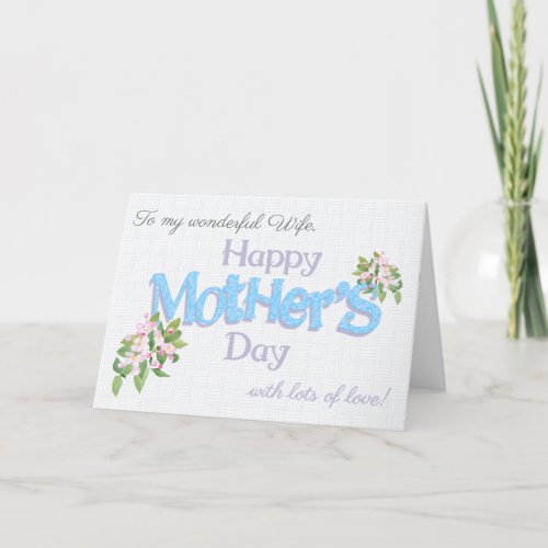 Custom Name Mothers Day with Apple Blossom Card