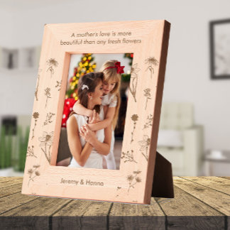 Custom Name Mother's love is more beautiful Engraved Frames
