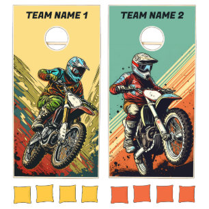 Custom Name Motocross Cornhole Set