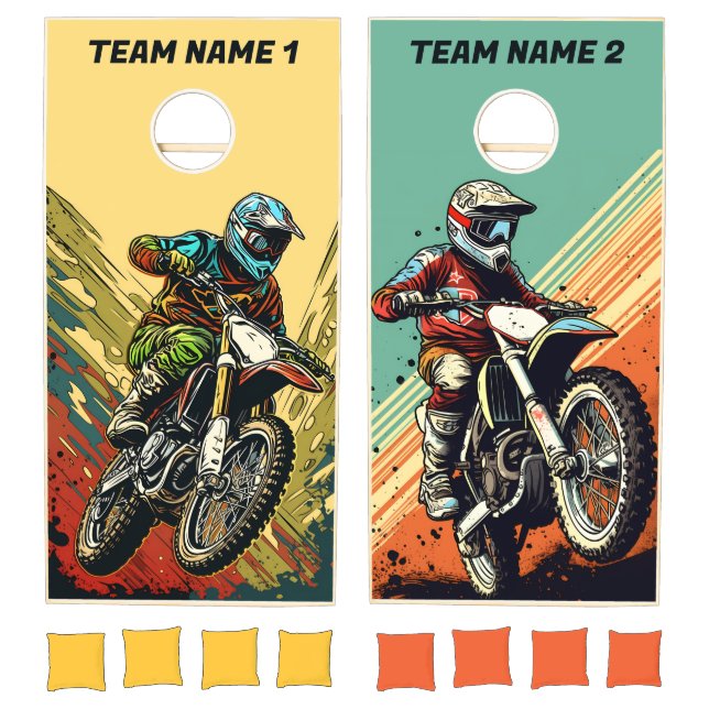 Custom Name Motocross Cornhole Set (Set)