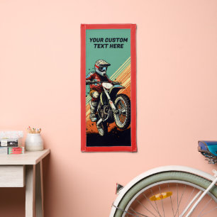 Custom Name Motocross Pennant