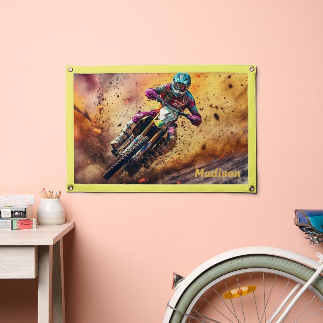 Custom Name Motocross Pennant (Insitu 2)