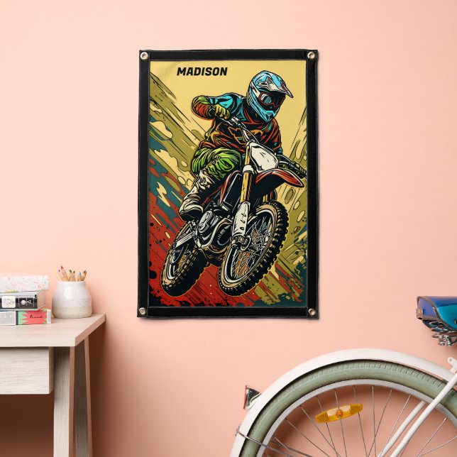 Custom Name Motocross Pennant (Insitu 2)