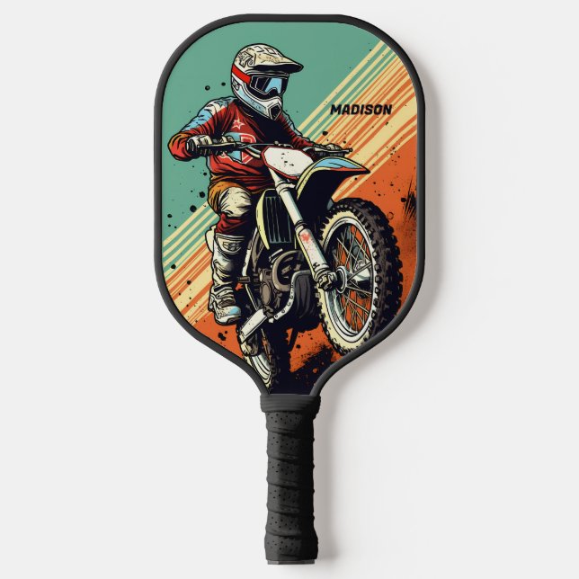 Custom Name Motocross Pickleball Paddle (Front)