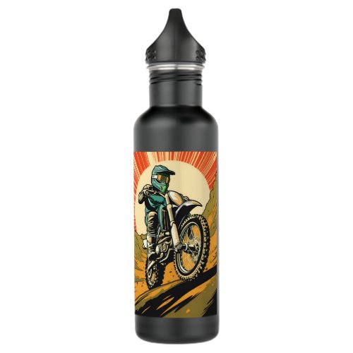 Custom Name Motocross Stainless Steel Water Bottle