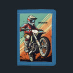 Custom Name Motocross Trifold Wallet<br><div class="desc">See my store for more sports items.</div>