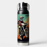 Custom Name Motocross Water Bottle<br><div class="desc">See my store for more sports items.</div>