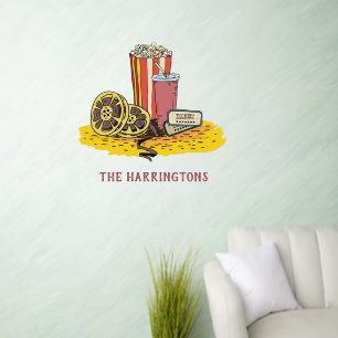 Custom Name Movie Buff Wall Decal