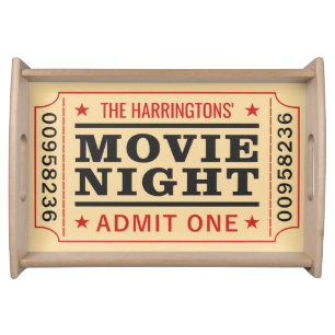 Custom Name Movie Night Serving Tray