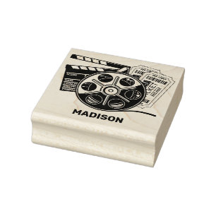 Custom Name Movie Rubber Stamp