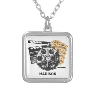 Custom Name Movie Silver Plated Necklace