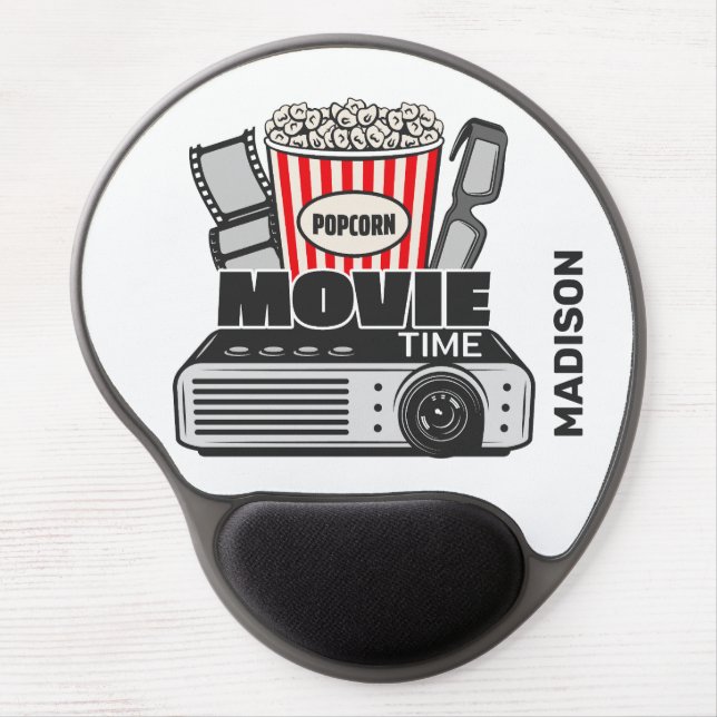 Custom Name Movie Time Gel Mouse Pad (Front)